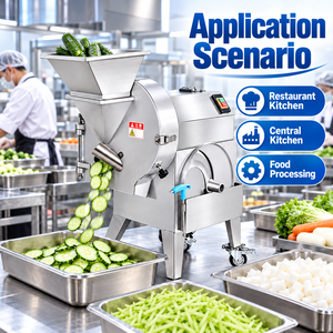 Machine à couper les légumes commerciale pour légumes-racines, pommes de terre, radis, carottes : découpe, râpage, hachage, transformation - Product Image 6