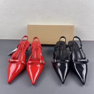 Sandalias de Tacón Alto con Tira Trasera, Elegantes y Sensuales, Color Rojo, para Damas, Nueva Colección en Oferta - Product Image 2