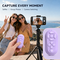 Télécommande portable sans fil pour selfie, déclencheur TikTok, bouton zoom rechargeable, compatible iOS Android OEM