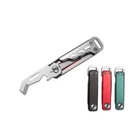 Cutter express en acier inoxydable, ouvre-bouteille créatif, porte-clés, outil EDC portable pour l'extérieur