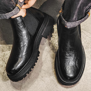 Nouvelles Bottines Rétro 2026 pour Hommes – Chaussures Chaudes Doublées Polaire Style Chelsea Britannique à Enfiler – Bottes Tendance et Élégantes - Product Image 4