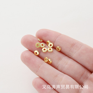 Gold Plated <b>Copper</b> Round Beads For <b>Bracelet</b> Making GA0040 Yiwu Jewelry Findings - Product Image 2