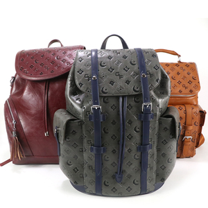 Sac à dos <span class=keywords><strong>de</strong></span> voyage Gorfia vintage personnalisé en cuir PU, grande capacité, décontracté, multi-poches, pour ordinateur portable, étanche - Product Image 3