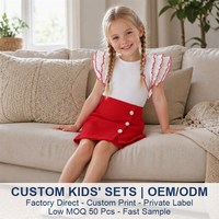 Ensemble décontracté 2 pièces pour filles pour l'été avec haut à bretelles à nœud et jupe courte, motif uni, tissu polyester/coton