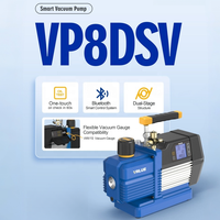 Bomba de Vacío VALUE VP8DSV 220V/50Hz de Doble Etapa A2L (240L/min) con Operación Remota Inteligente y Vacuómetro VMV1S