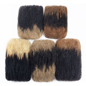 Cheveux brésiliens Remy 100 % naturels en vrac pour tresses afro pré-étirées – Sans produits chimiques - Product Image 1