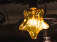 Lampes décoratives suspendues Edison ampoule contour en forme d'étoile led ampoule à filament pour la décoration de fête