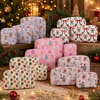 Sac à cosmétiques en nylon avec motifs imprimés de Noël, trousse de maquillage, trousse de toilette de voyage, fermeture éclair, cadeaux pour femmes, trousse de maquillage de voyage réutilisable