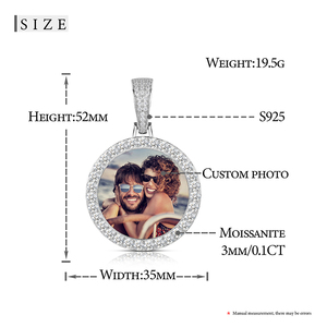 Colgante de foto con diamantes de moissanita VVS, joyería de estilo Hip Hop, foto personalizada con imagen de recuerdo, collar, <span class=keywords><strong>2022</strong></span> - Product Image 6
