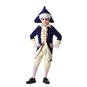 Disfraz de Cosplay de Caballero Europeo Americano, Traje de Actuación Escénica para Adultos y Niños con Sombrero, Pantalones y Cuello Desmontable - Product Image 4