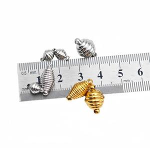 Boucle magnétique filetée en acier inoxydable, or 18 carats, forte résistance à la décoloration, accessoires de bijoux DIY, vente en gros - Product Image 2
