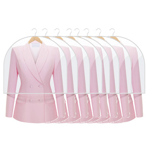 Transparent Half Body Garment Dust Cover Rectangle Hook Type Breathable For Bedroom <b>Storage</b> <b>Clothes</b> Protector - Product Image 1