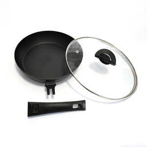 Customizable Aluminum Alloy <strong>Frying</strong> <strong>Pan</strong> Detachable Handle <strong>Portable</strong> Design Dishwasher Safe Outdoor Camping Cooking - Product Image 4