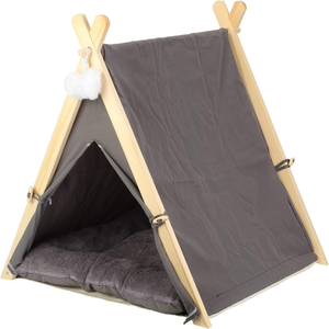 Cama <span class=keywords><strong>Tipi</strong></span> <span class=keywords><strong>para</strong></span> <span class=keywords><strong>Gatos</strong></span> Extraíble y Lavable, <span class=keywords><strong>Casa</strong></span> de Juegos Interior <span class=keywords><strong>para</strong></span> Mascotas con Cojín Grueso y Grande, Cama Tipo Tienda <span class=keywords><strong>para</strong></span> Mascotas - Product Image 1