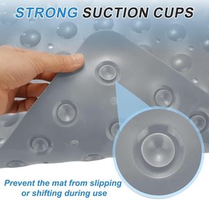 Alfombrillas Antideslizantes para Baño, Alfombrilla de PVC en Forma de Abanico para Ducha con Ventosas, Alfombrilla para Bañera y Drenaje de Inodoro, 21 Pulgadas - Product Image 3