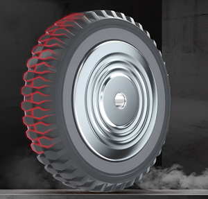 Zhuojiang Power 60kg draagvermogen <span class=keywords><strong>3</strong></span>" 4" 5" industriële zware rubberen zwenkwiel platformwagen met rem en draadbescherming - Product Image 6