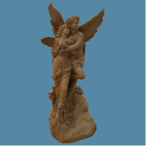 Estatua de Ángel de tamaño natural para jardín, piedra grande romana pulida - Product Image 4