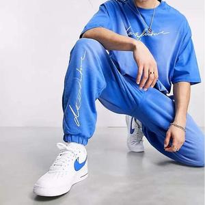 Benutzer definierte hochwertige Herren Casual Slim Fit Jogger hose Säure gewaschen Französisch Terry Streetwear High Street Hip Hop Baggy Style - Product Image 5