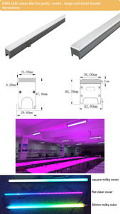 Tube LED linéaire RGB numérique DMX SMD5050 programmable et adressable en couleur pour façade de bâtiment - Product Image 3