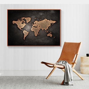 Affiches personnalisables de la <span class=keywords><strong>carte</strong></span> <span class=keywords><strong>du</strong></span> <span class=keywords><strong>monde</strong></span> sur toile, affiches de <span class=keywords><strong>carte</strong></span> <span class=keywords><strong>pour</strong></span> <span class=keywords><strong>bureau</strong></span>, <span class=keywords><strong>bureau</strong></span> d'étude, canapé, décoration murale, chambre à coucher, sans cadre - Product Image 2