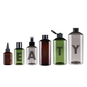 50ml 100ml 200ml 500ml PET plastic shoulder bottles shampoo and cosmetics plastic bottle