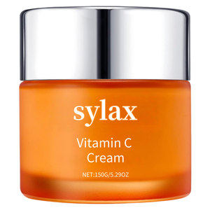 Crème à <span class=keywords><strong>la</strong></span> vitamine C ultra-hydratante, rajeunit <span class=keywords><strong>la</strong></span> <span class=keywords><strong>peau</strong></span>, booste <span class=keywords><strong>la</strong></span> fermeté, éclaircit le teint, tous types de <span class=keywords><strong>peau</strong></span>, 150 g, Sylax - Product Image 1