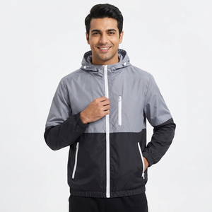 Veste coupe-vent unisexe pour homme de style nouveau, col montant, logo frontal, capuche respirante, pour le cyclisme et la course à pied en hiver, personnalisable - Product Image 1