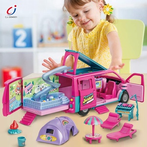 Chengji Juguetes Poupée de mode, jouet préscolaire, jeu d'imitation éducatif précoce, thème <span class=keywords><strong>camping</strong></span>, voiture, ensemble de jouets <span class=keywords><strong>pour</strong></span> bébés - Product Image 4
