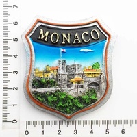 Résine Artisanat 3D Monaco Recluse Landmark Réfrigérateur Aimant Voyage Souvenir Résine artisanat