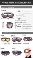 Gafas de Motocicleta Estilo Retro Crown Prince, Visera Protectora Contra el Viento, Lentes Toricas, Material de PC, Protección Completa