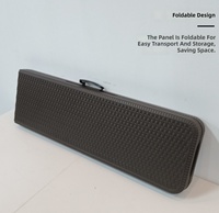 Banc pliant en rotin marron de 1,80 m avec motif cannage en HDPE pour extérieur, camping, barbecue, jardin, terrasse