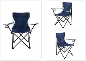 Chaise de plage pliante en métal Oxford solide, portable pour camping et extérieur, personnalisable, en acier inoxydable noir, avec logo moderne, 500 pièces en stock - Product Image 6