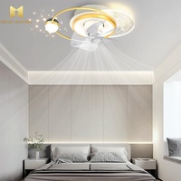 Lustre de plafond LED intelligent moderne, or/noir, à intensité variable, température de couleur 2700-6000K, éclairage de luxe pour salon