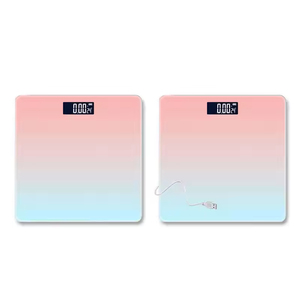 Pèse-personnes électroniques intelligents en verre trempé épais, personnalisables et colorés, les plus vendus pour la salle de bain - Product Image 1