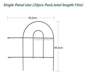 Single Rustproof Eco-Friendly Nature Lawn Edging Metal Garden <b>Fences</b> Wire Welded Iron Arch Shape Removable Decorative - Product Image 2