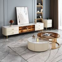 Meubles de salon minimalistes, armoire de rangement haut de gamme, décoration élégante pour la maison, ensemble de meuble TV et table basse
