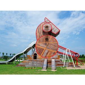 Équipement de jeu extérieur sur mesure pour grands projets de parcs écologiques, avec toboggan non standard - Product Image 1