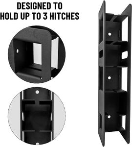 Support de rangement mural pour <span class=keywords><strong>attelage</strong></span> de 1,25 po et 2 po pour <span class=keywords><strong>porte</strong></span>-vélos, rangement de garage, organisateur, support de rangement pour <span class=keywords><strong>attelage</strong></span> de 7 po - Product Image 2
