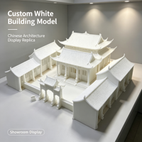 Modèle d'architecture chinoise personnalisé sur base blanche