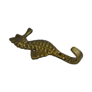 Dragon Shaped Wall Hooks With Powerful Quality Metal Hooks And Brass Antique Colored Finishing Awesome Design