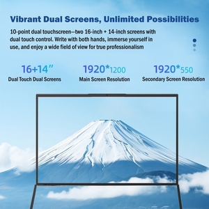 Portátil Ligero de Doble Pantalla de 16'' + 14'' Pulgadas IPS Metal I7 <span class=keywords><strong>para</strong></span> Estudiantes, Trabajo de Oficina, Negocios y Diseño Creativo - Product Image 3