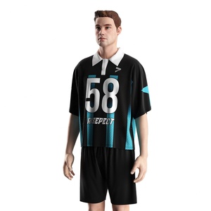 Maillot de football polo rétro élégant en tissu fonctionnel anti-humidité, uniforme d'équipe personnalisé pour le quotidien urbain - Product Image 2