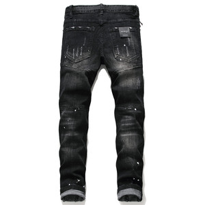 High Quality Men's <strong>Jeans</strong> Fitting Streetwear Wholesale <strong>Soft</strong> Ripped Denim Pants Men <strong>Jeans</strong> - Product Image 3