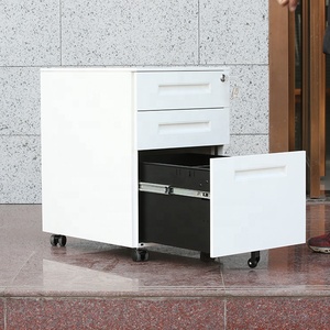 3 Drawer Mobile Pedestal Office Metal <b>Cabinet</b> Fully Assembled Modern Office <b>Storage</b> <b>Cabinet</b> Manufacturer Moving Filing <b>Cabinet</b> - Product Image 4