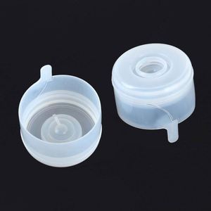New Design Round Top Disc Cap 55mm Matte Finish Non-Spill Easy Open PE <b>Bottle</b> Caps for Cups Ribbed Closure - Product Image 1