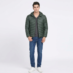 High Quality <b>Long</b> Sleeve <b>Men's</b> Puffer <b>Jacket</b> Solid Color With Stand Collar Best Selling For Outdoor Use Reasonable Price - Product Image 1