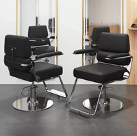 Fauteuils de Barbier Haut de Gamme Marron Tendance pour Salons – Chaises de Coiffure Professionnelles pour la Teinture et la Coupe – Nouveauté pour Salons de Coiffure