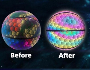 Hot bán 2022 tùy chỉnh sáng Holographic bóng rổ phản quang Glow giỏ bóng - Product Image 2