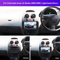 Cadre d'autoradio Android Podofo 9 ''4 + 64G sans fil Carplay Android Auto/WiFi pour Chevrolet Aveo LS Sedan 2005-2008 Personnalisation