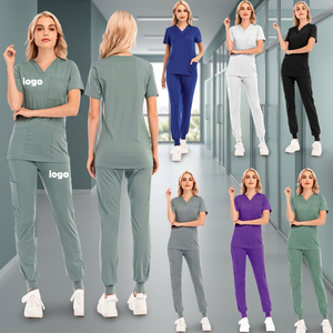 Ensembles de tenues médicales unisexes pour femmes, en mélange de coton, élasthanne et polyester, pour l'hôpital, en gros (OEM) - Product Image 3